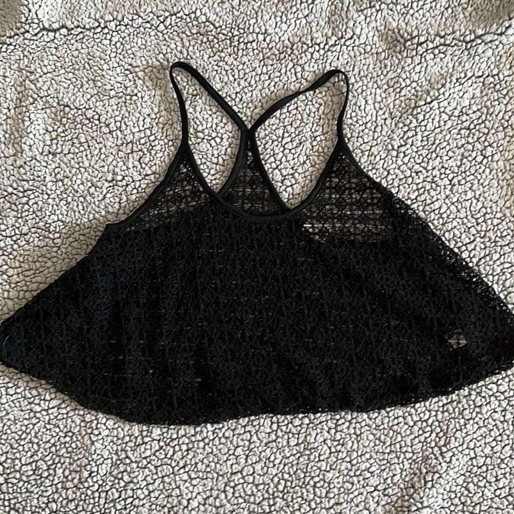 Swimsuit crop tank cover